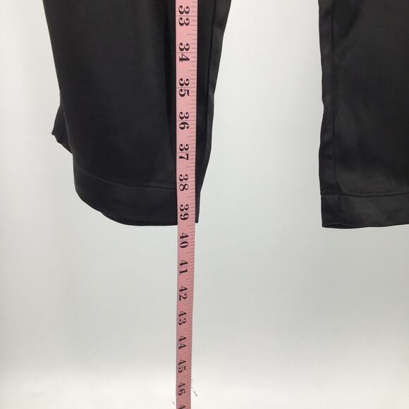 SKIES ARE BLUE SZ XS Black Belted Polyester Flat Front Paperbag Pant NWT B158 - Picture 3 of 9